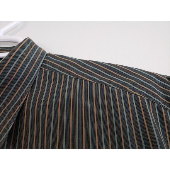 (N5) Y2K St. Croix Mens Shirt Size L Striped Long Sleeve Gorpcore Business Italy - Picture 3 of 7